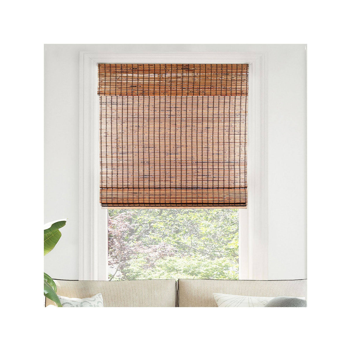 Cordless Bamboo Roman Shades 35 inch x 64 inch K519864