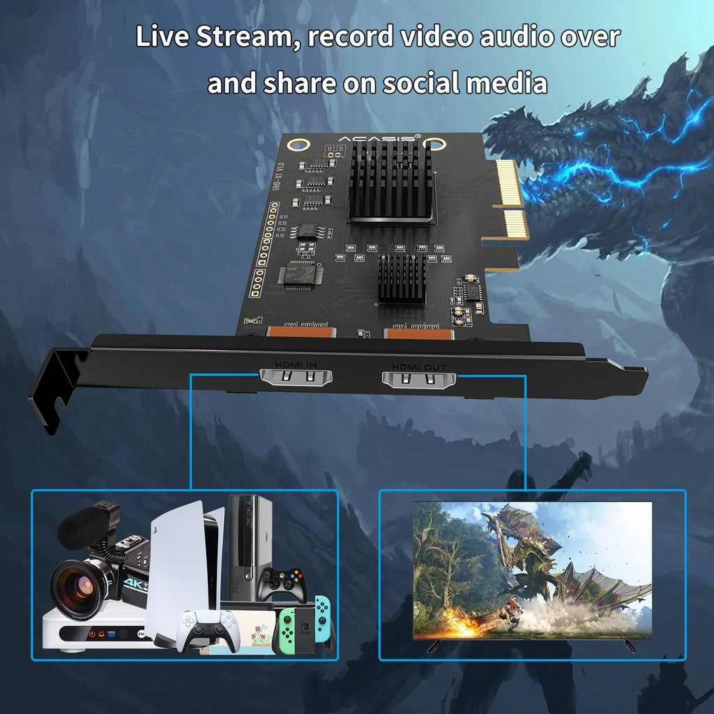 PCIEX4 4K60HZ Video Capture Card V796676