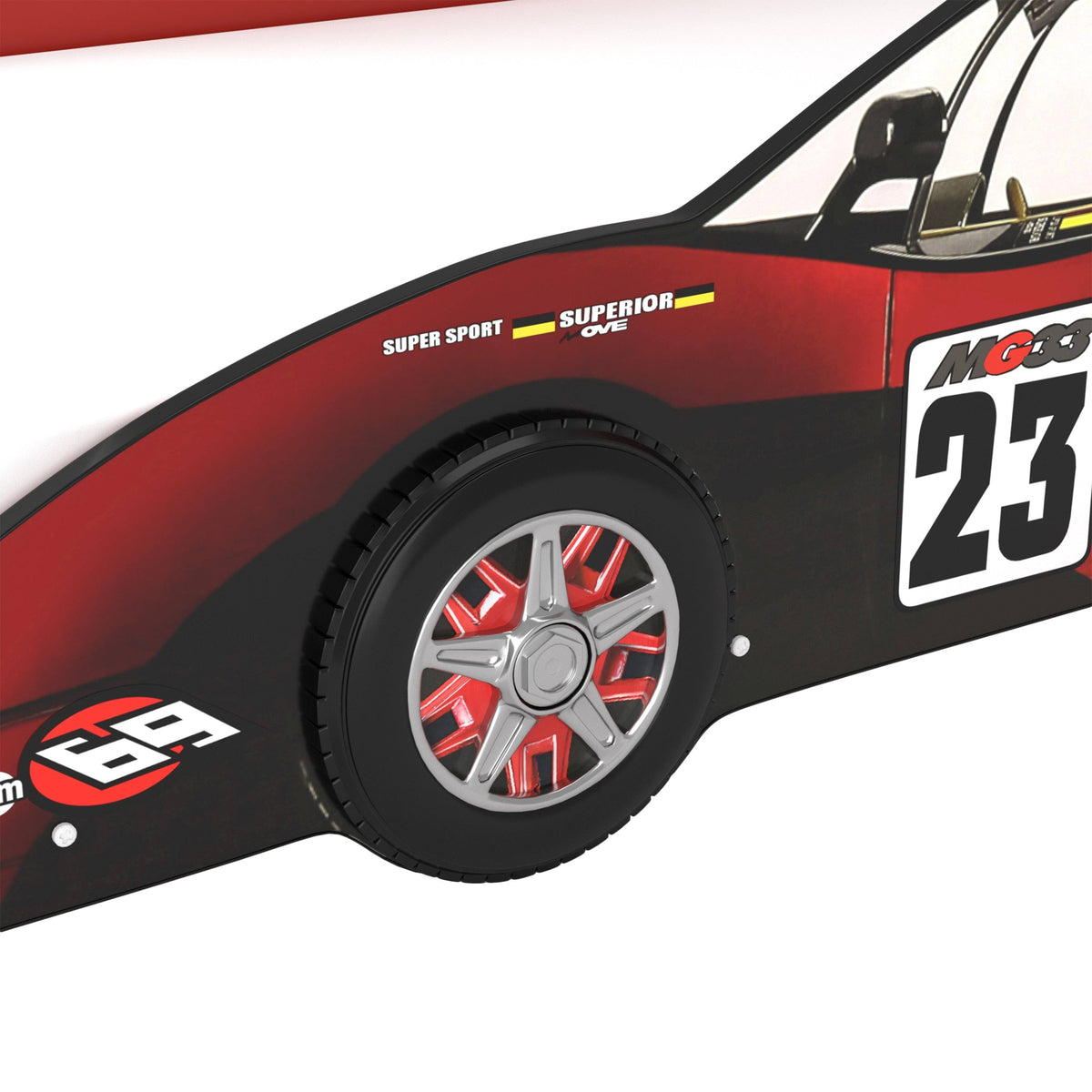 Blue Race Car Youth Bed H704