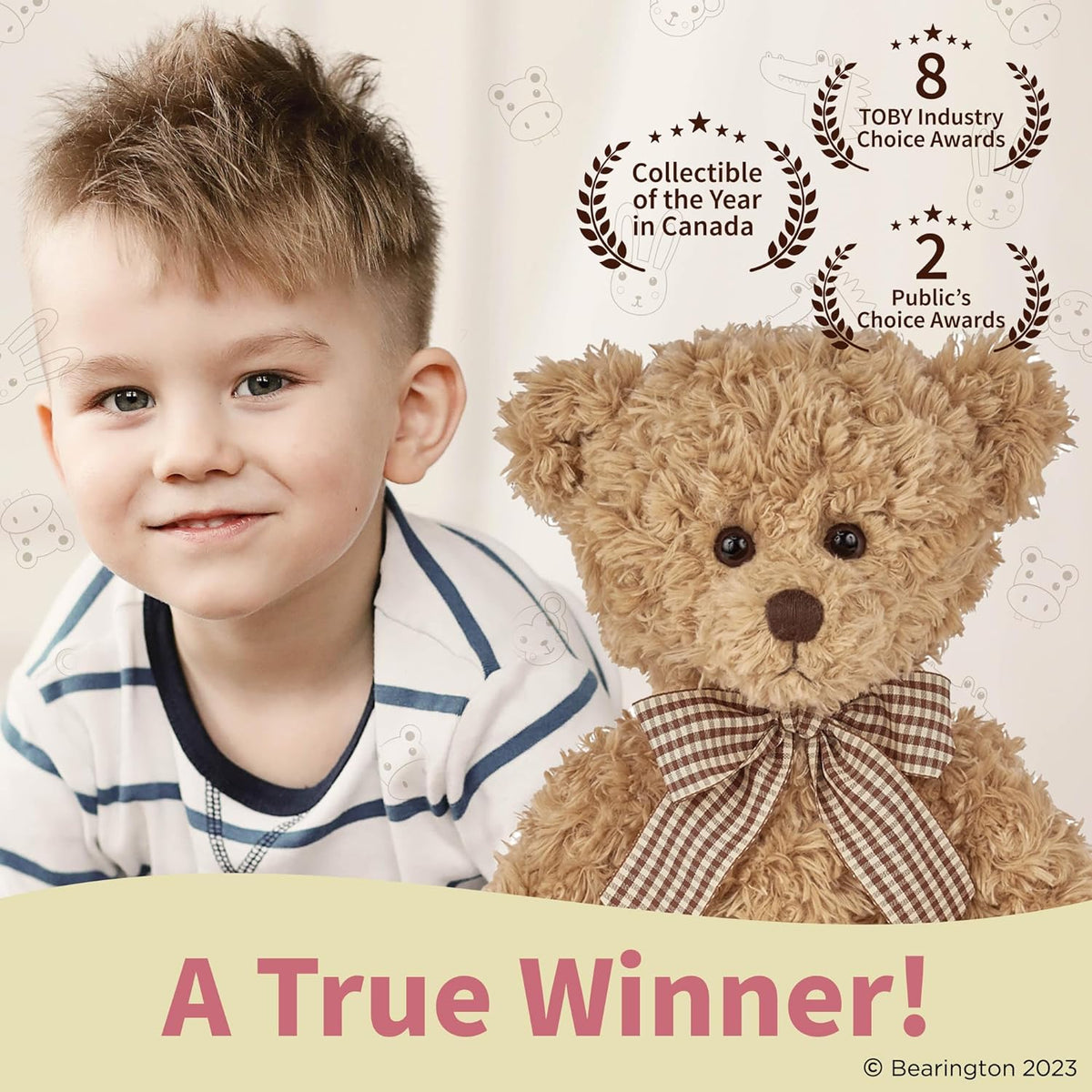 Brown Plush Teddy Bear, 17 inches D598890