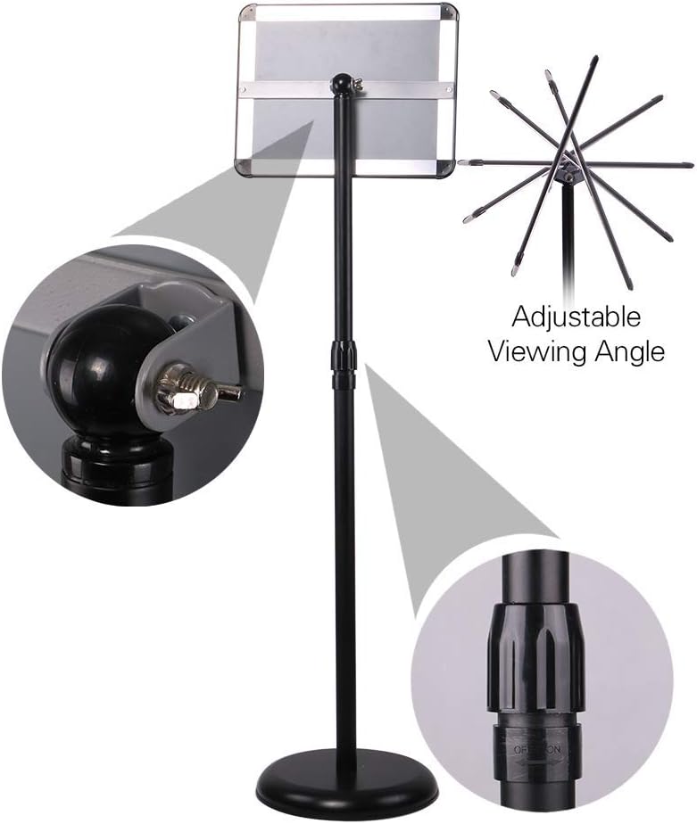 Adjustable Aluminum Sign Holder Stand for 8.5x11 Inches O272
