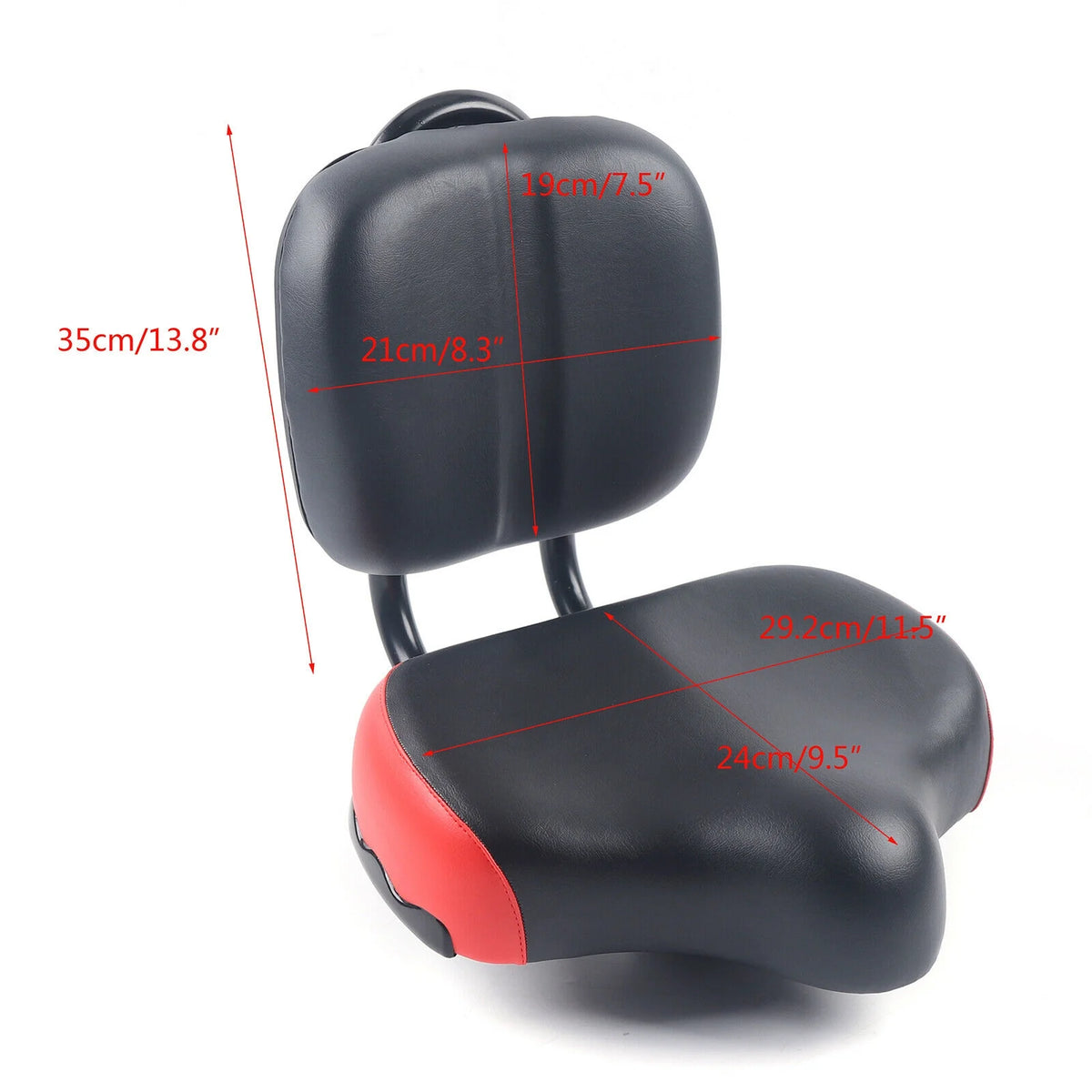 Black Comfort Bike Seat with Backrest L993072
