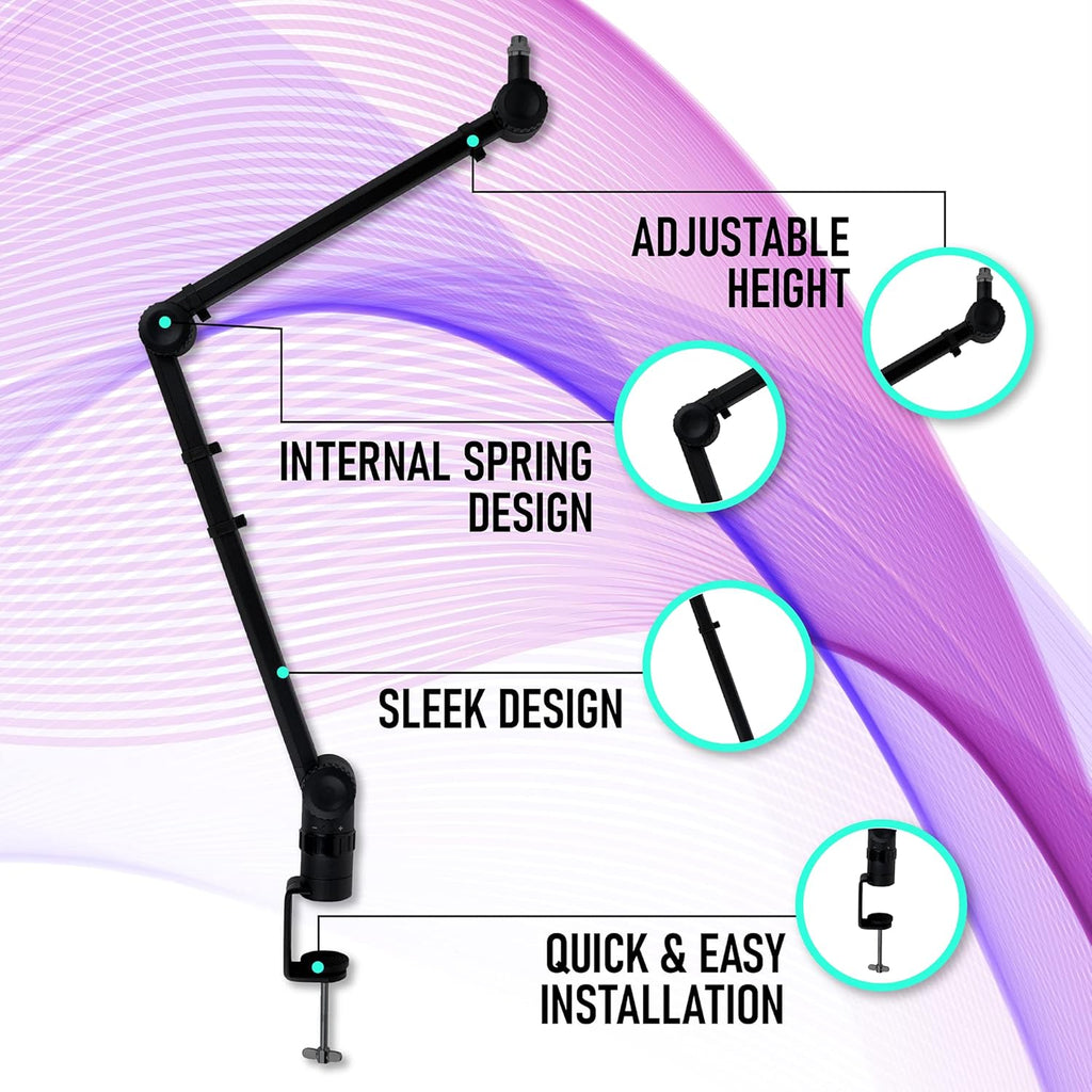 Adjustable Suspension Boom Scissor Mic Stand A329