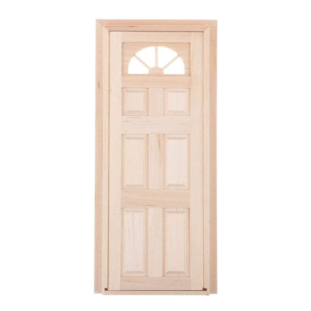Unpainted Wooden Exterior Door with Frame K67904