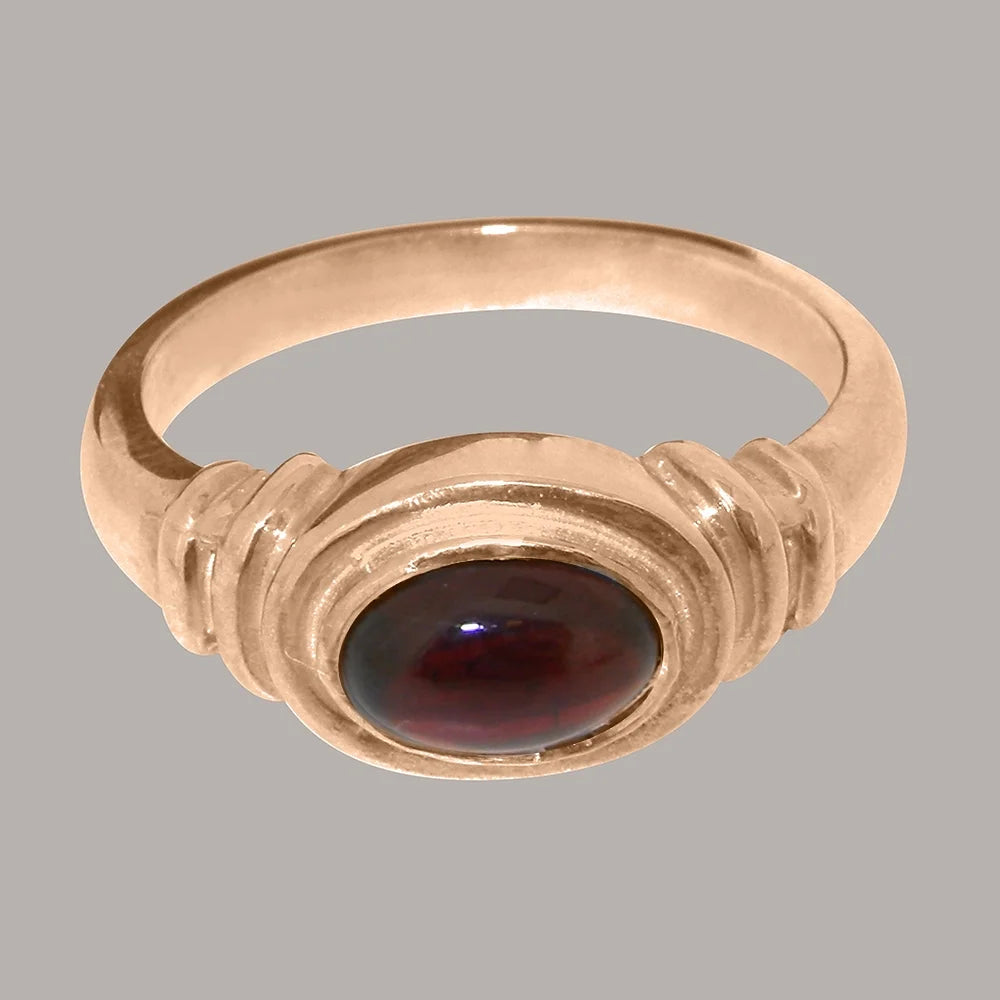 9k Rose Gold Garnet Engagement Ring D2487