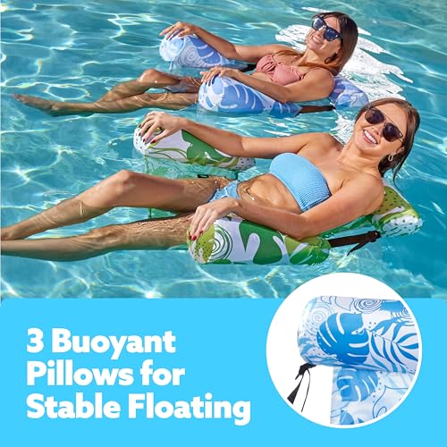 2 Pack Inflatable Pool Floating Lounge Chairs V154