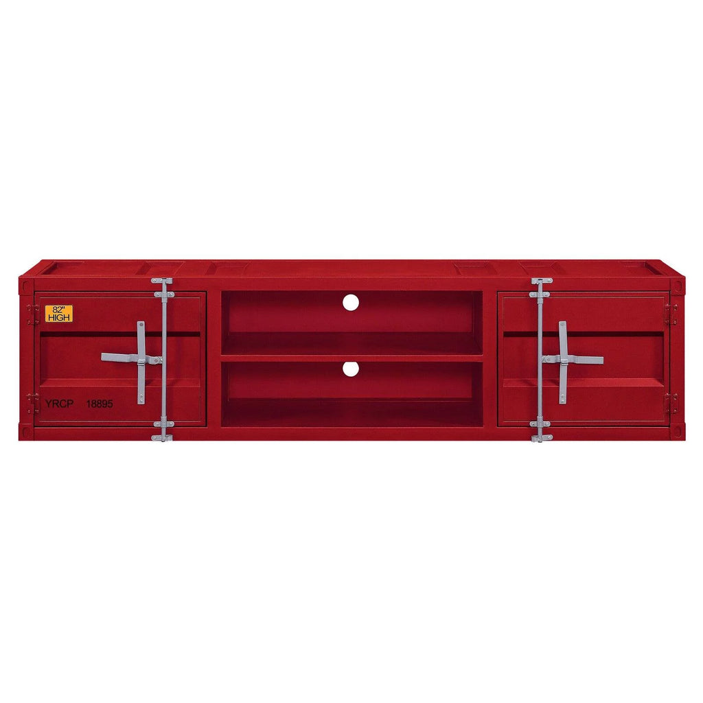 2-Door Metal Frame TV Stand with Shelves G82237