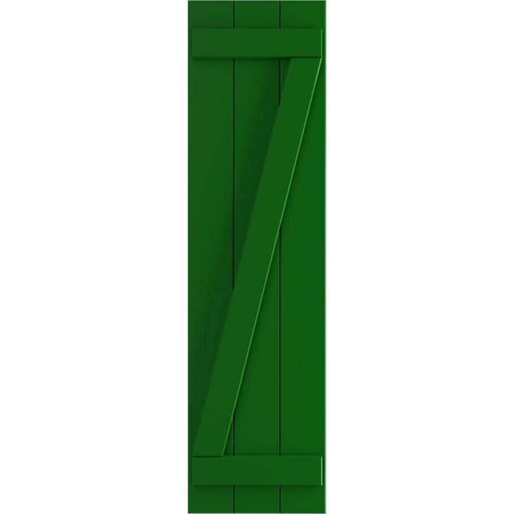 16 1/8x22W x 65x22H PVC Three Board Joined Board-n-Batten Shutters Z8884