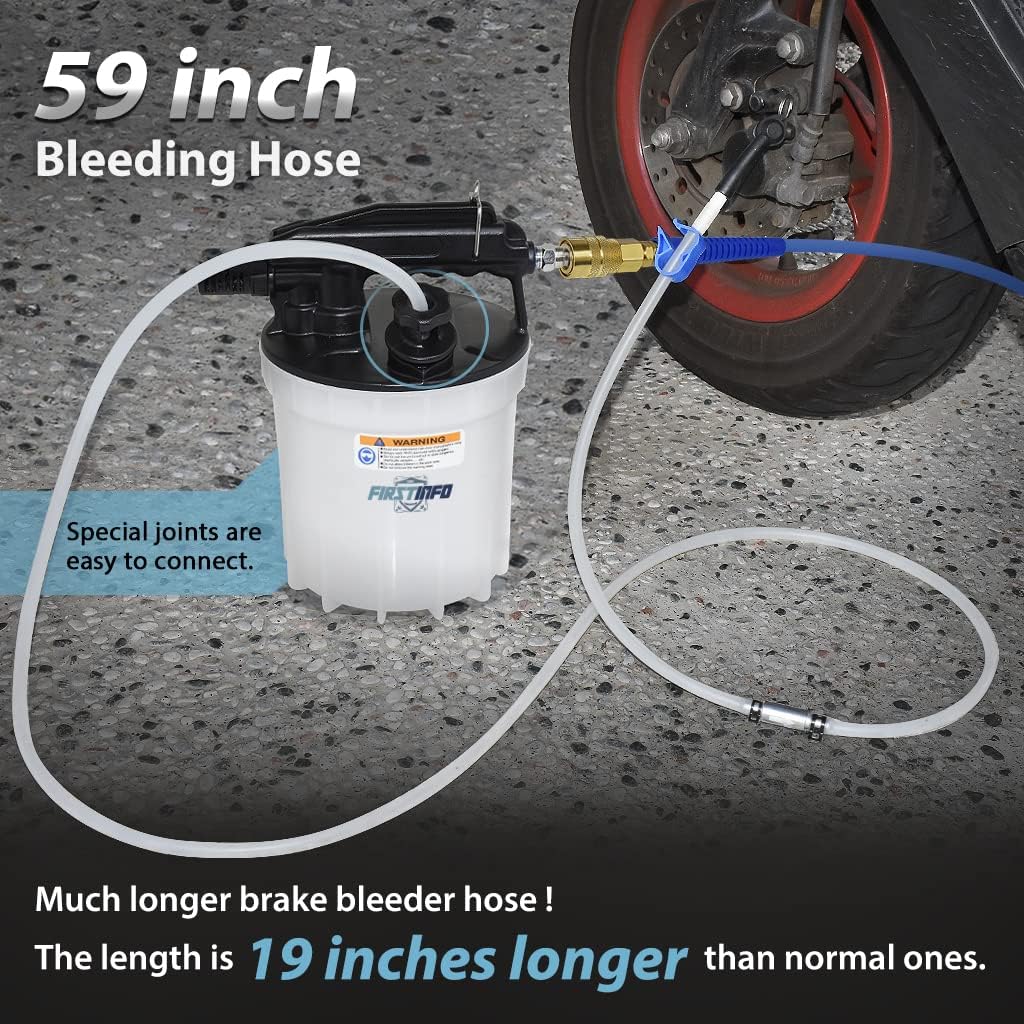 1.8 Liter Vacuum Brake Bleeder Extractor Kit with Silicone Bleeding Hose K33858
