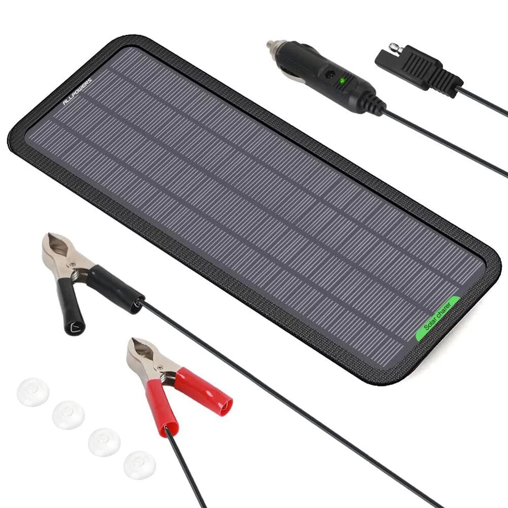 5W 12V 18V Solar Battery Maintainer Portable Solar Panel Kit S48108