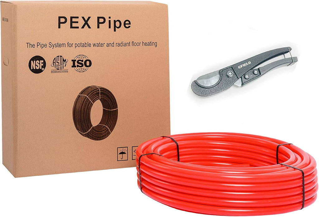 3/4 Inch x 100 Ft Blue Pex-b Pipe with Pipe Cutter O396328