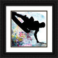26x26 Black Ornate Wood Framed Art Print D22043