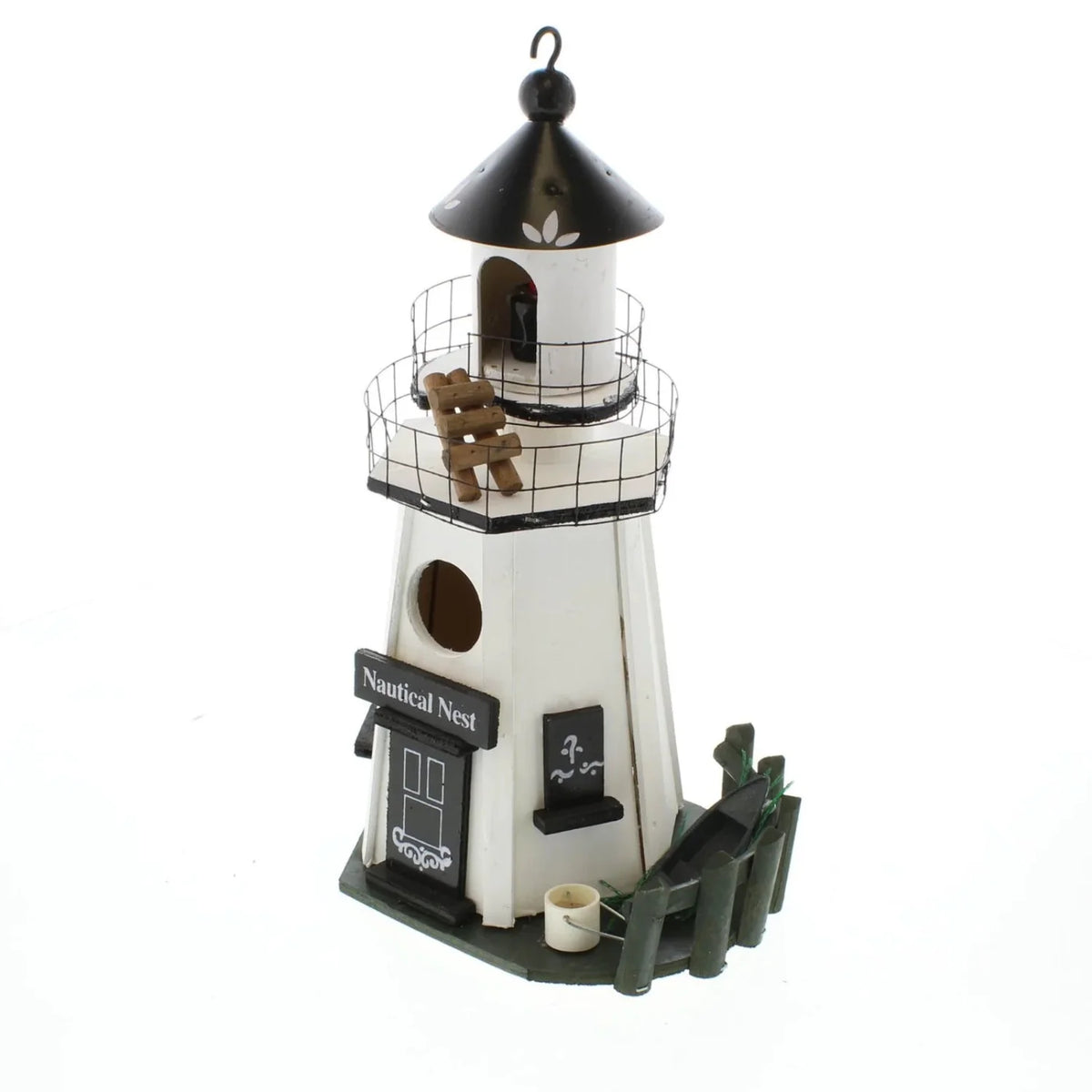 Nautical Wood Lighthouse Bird House K62432