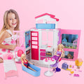 2-Story Doll House with 25+ Pcs Furniture & Accessories X83536