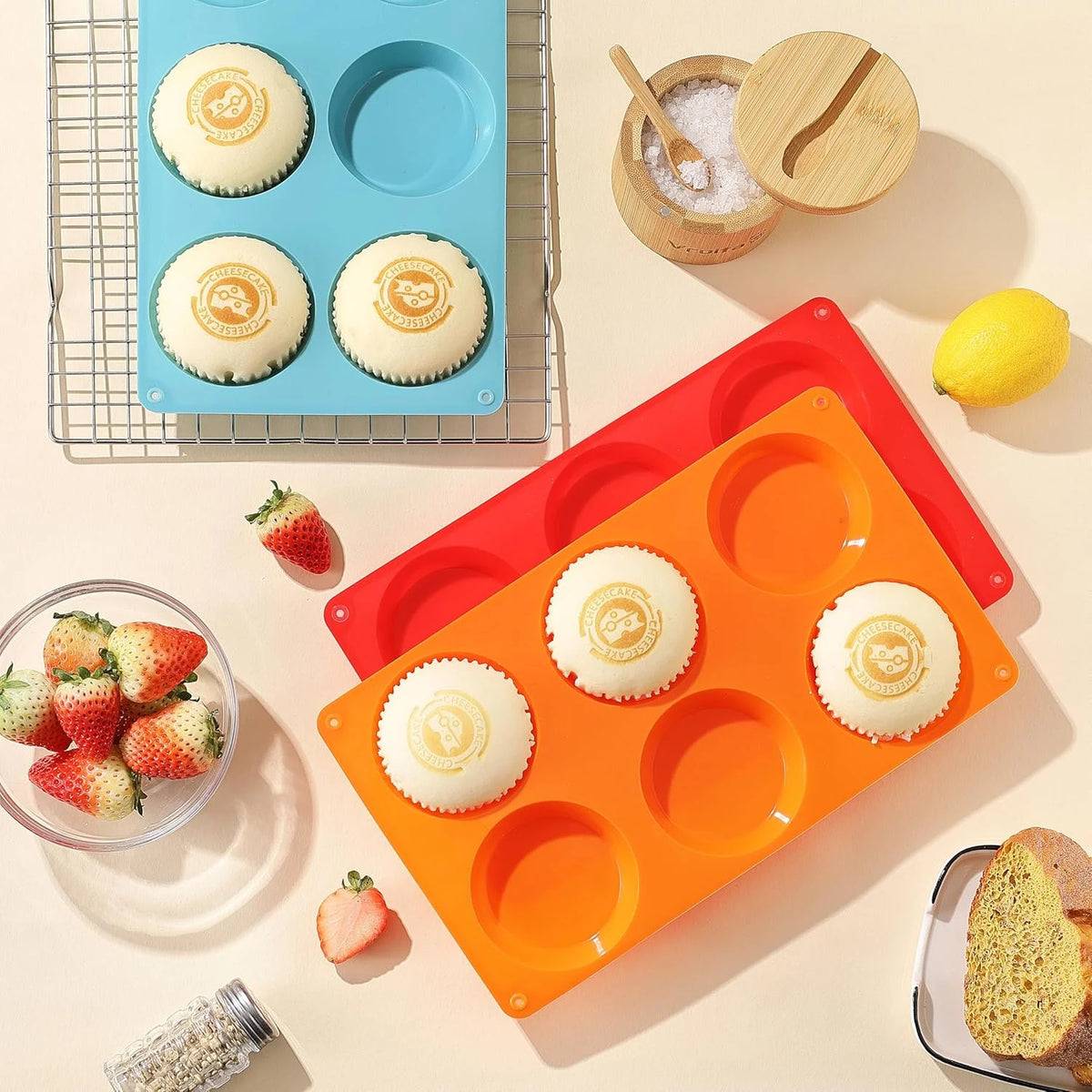 3" Round Silicone Egg Mold Pan X9280