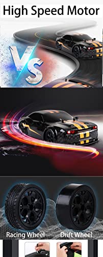 2.4G 1:14 Remote Control Drift Car with 2 Rechargeable Battery LED 4WD X5937