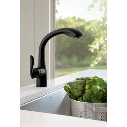 Matte Black Single Handle High Arc Pullout Kitchen Faucet M85227