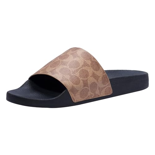 Signature Coated Canvas Pool Slide Sandal N2644