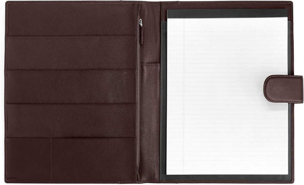Cognac Full Grain Leather Portfolio A4 Organizer with Tablet Pocket G667
