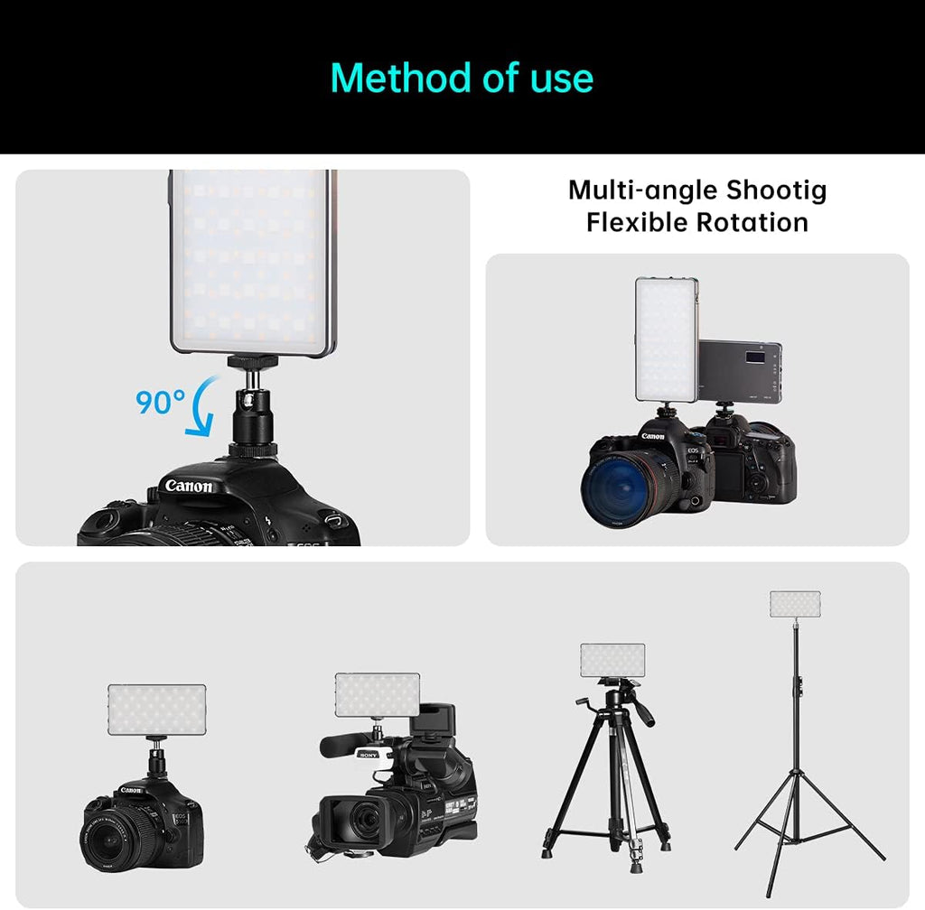 RGB Video Light Panel with Aluminum Alloy Body, Pack of 2 P381396
