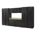 7 Piece Heavy Duty Welded Steel Garage Storage System in Black F116