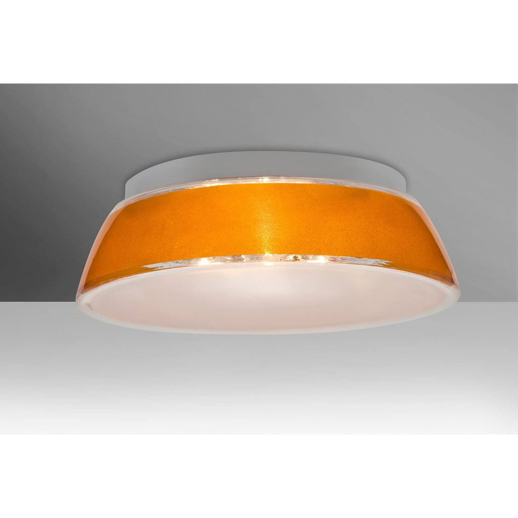 Two Light Flush Mount Gold Sand P685