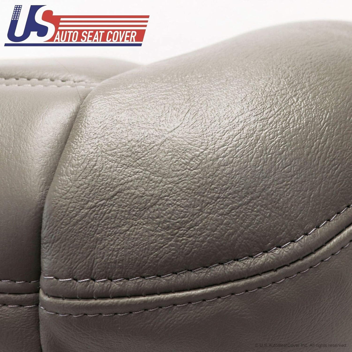 Wheat Gray Genuine Leather Seat Cover Y571312