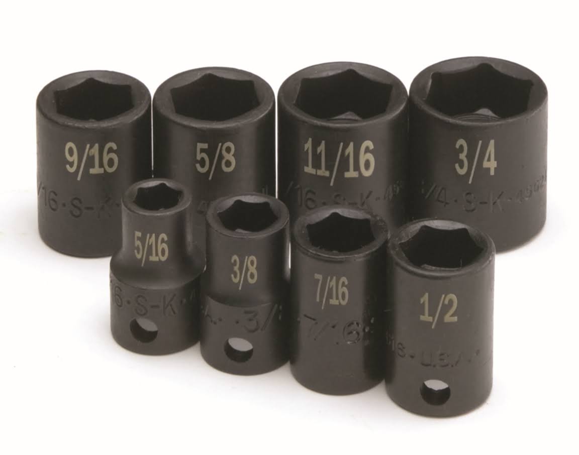 8 Piece 3/8" Drive 6 Point Impact Socket Set Q8052