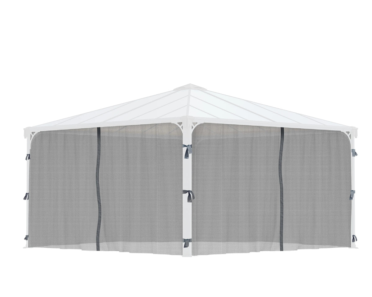 14' x 14' Gazebo Netting Set 4 Piece F69773