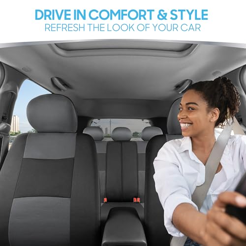 Solid Black Full Set Car Seat Covers O612528