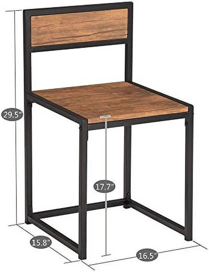 3 Pcs Modern Wood Dining Table and Chairs Set X41498