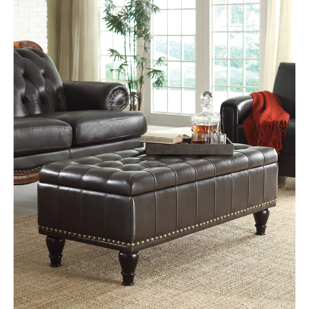 Grey Storage Ottoman V598