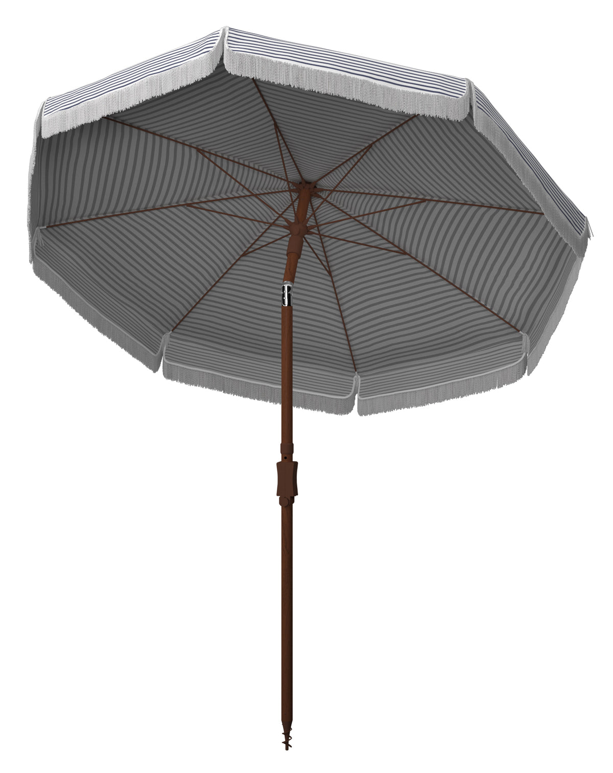 White/Navy Beach Patio Umbrella G41081