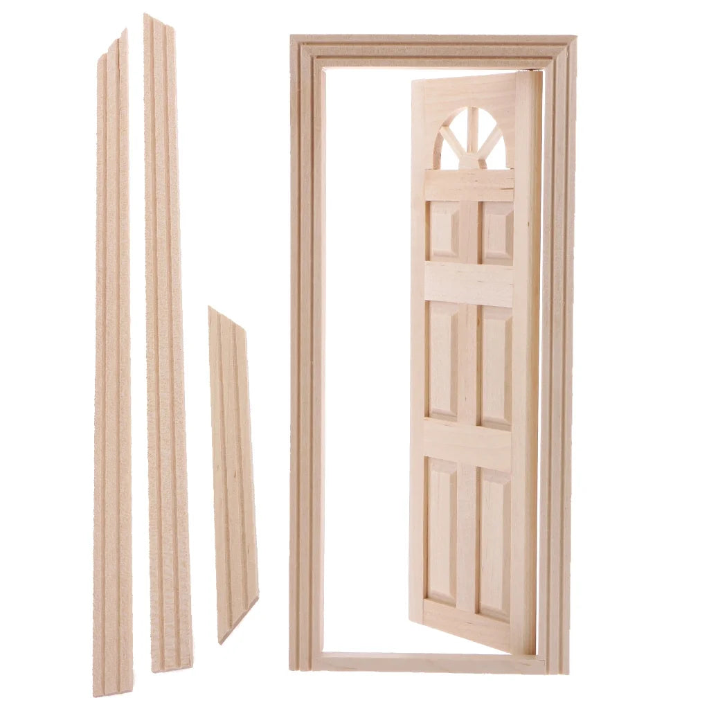 Unpainted Wooden Exterior Door with Frame K67904