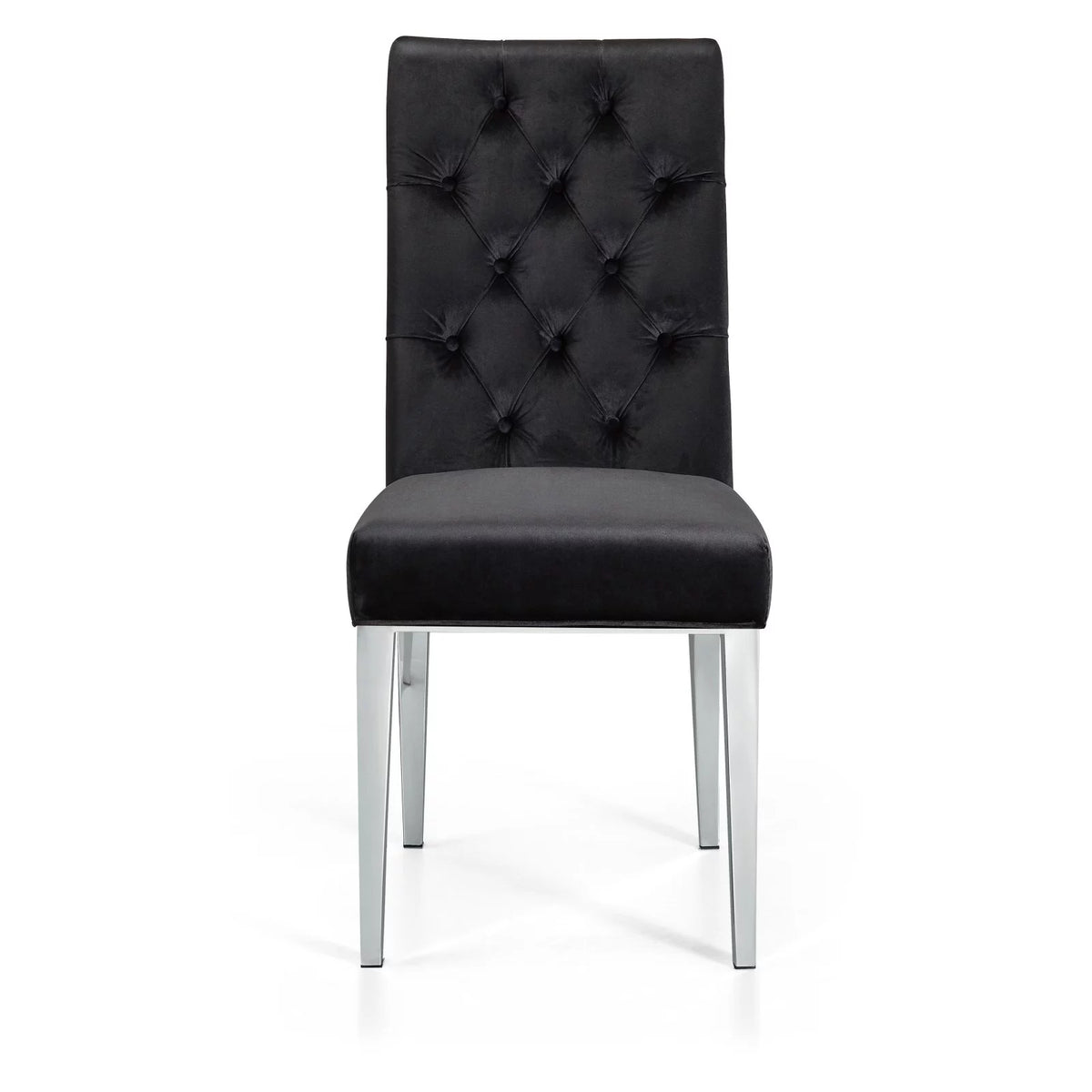 Black Velvet Dining Chair Set of 2 A7465