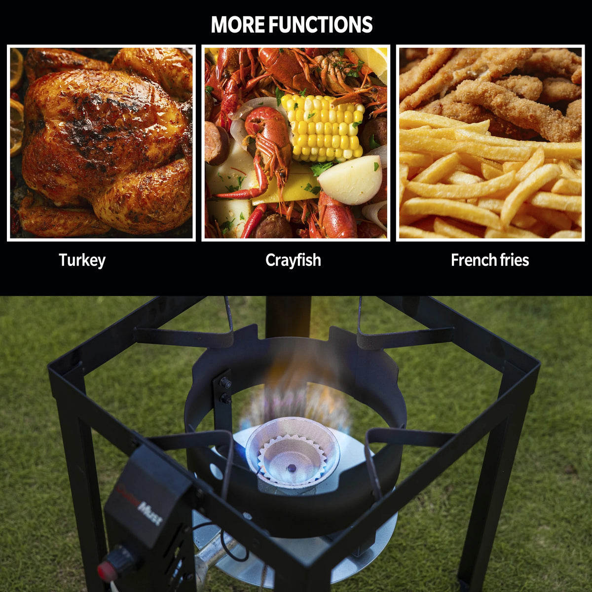 30 QT Turkey Fryer with Basket and Burner Set M2137