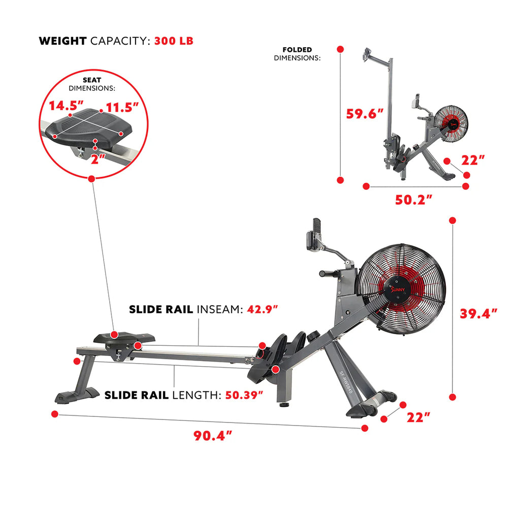 Magnetic Air Resistance Rowing Machine T622944