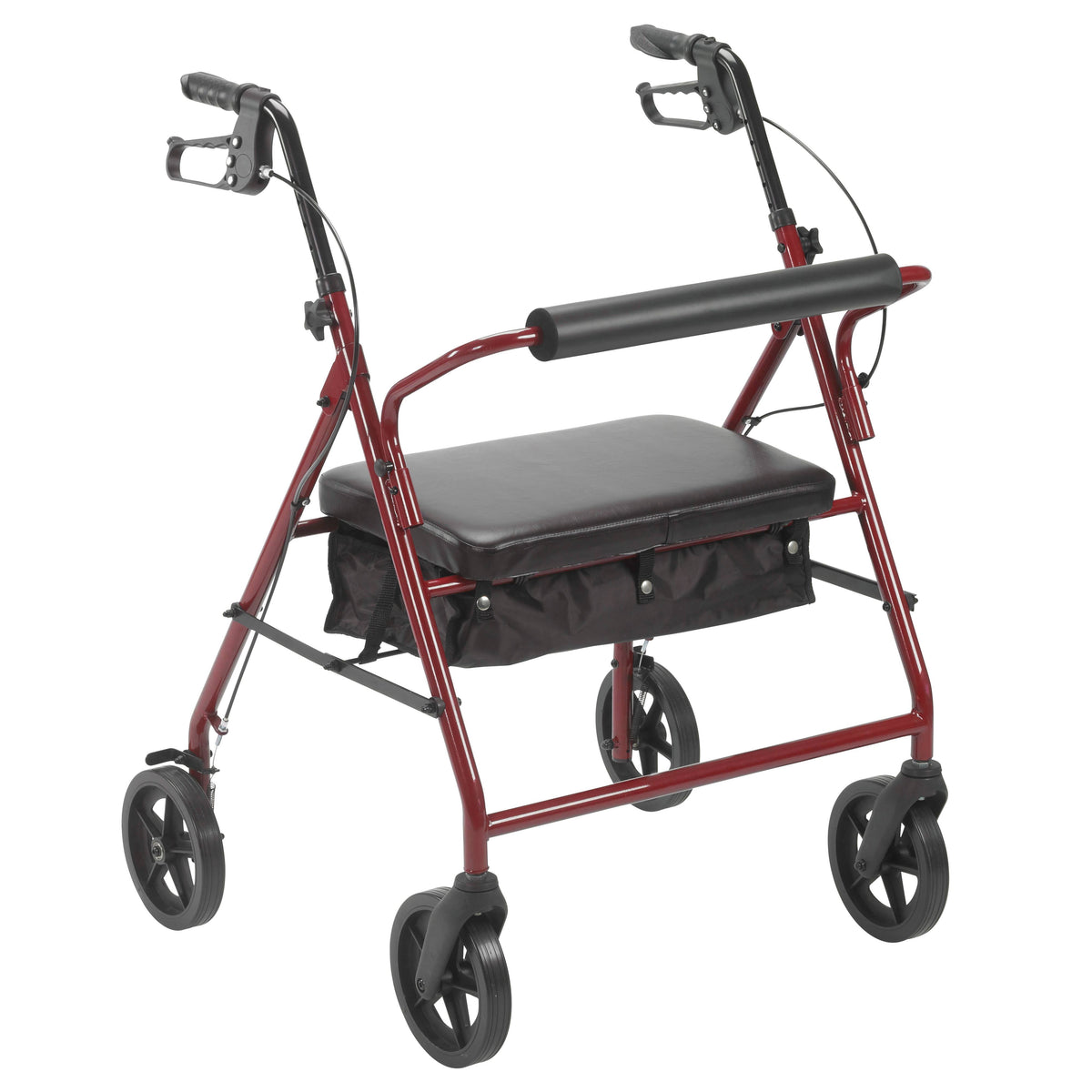 Red Bariatric Rollator with 8x22 Wheels G4453