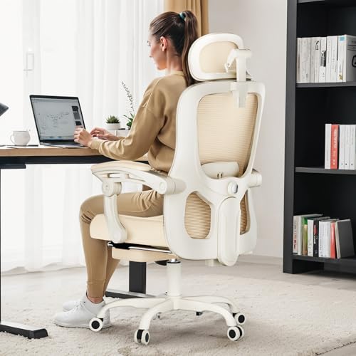 Ergonomic High-Back Mesh Office Chair with Footrest R554843