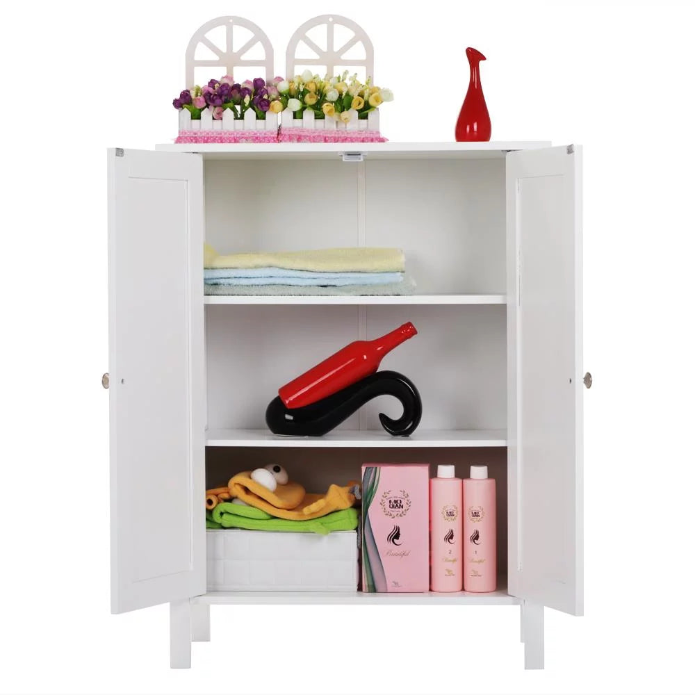 White Free Standing Wooden Shoe Storage Cabinet S72989