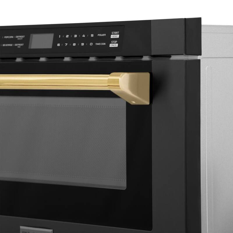 24 in. 1000-Watt Built-In Microwave Drawer in Black Stainless Steel C4385