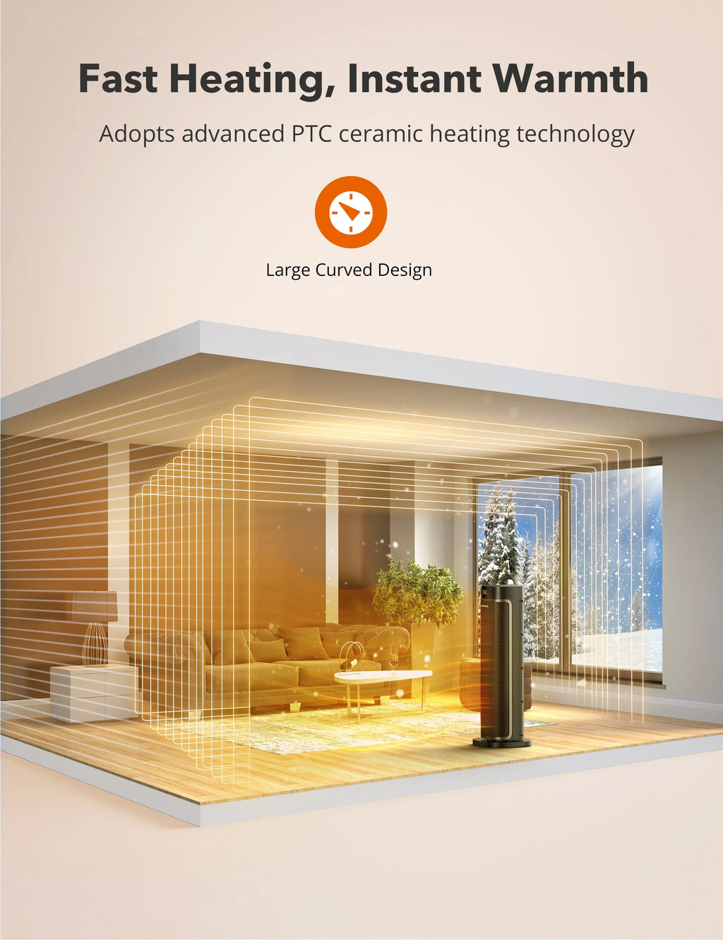 1500W PTC Ceramic Heater with Remote Y99285