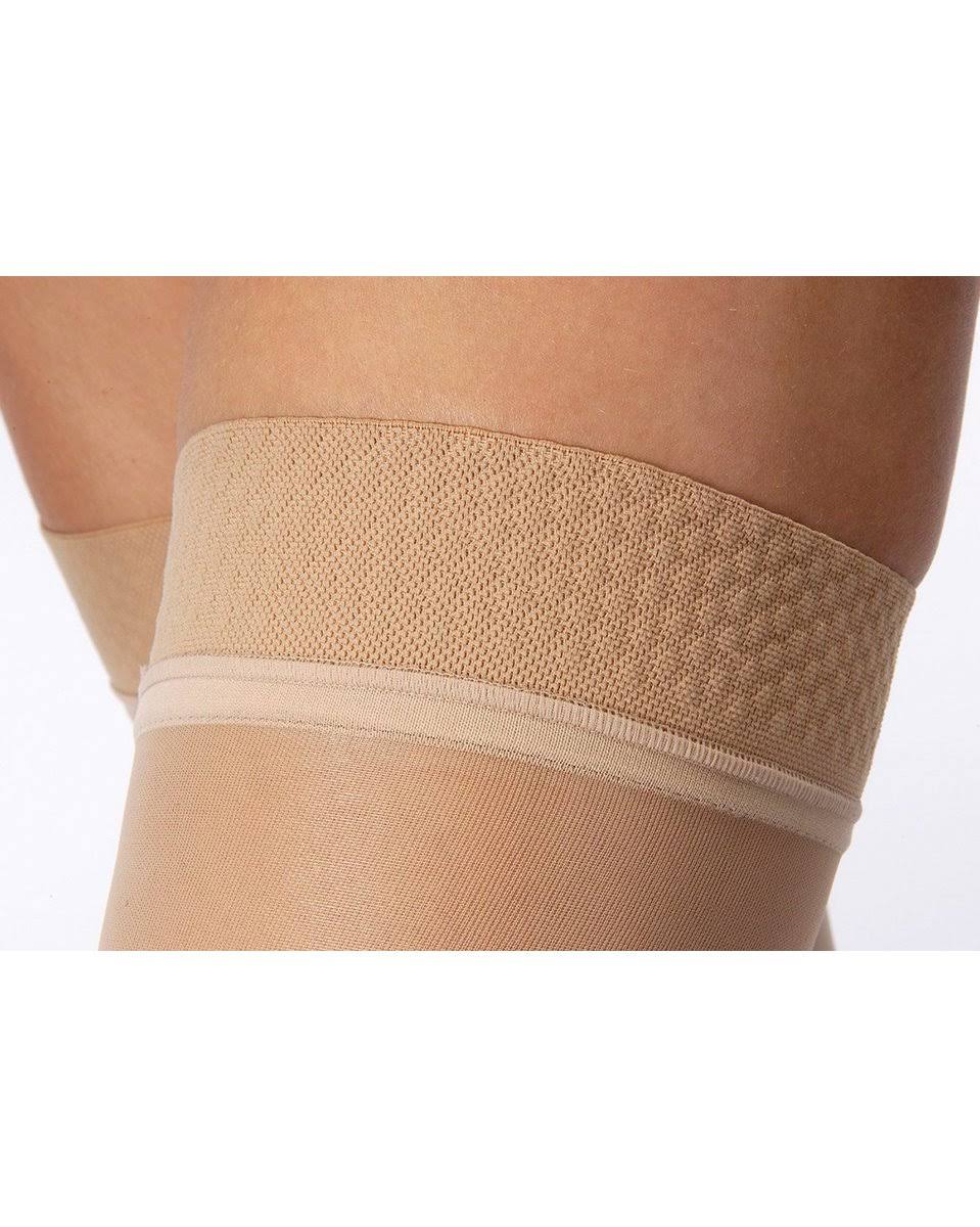 30-40 mmHg Small Suntan Thigh High Silicone Dot Band V7940