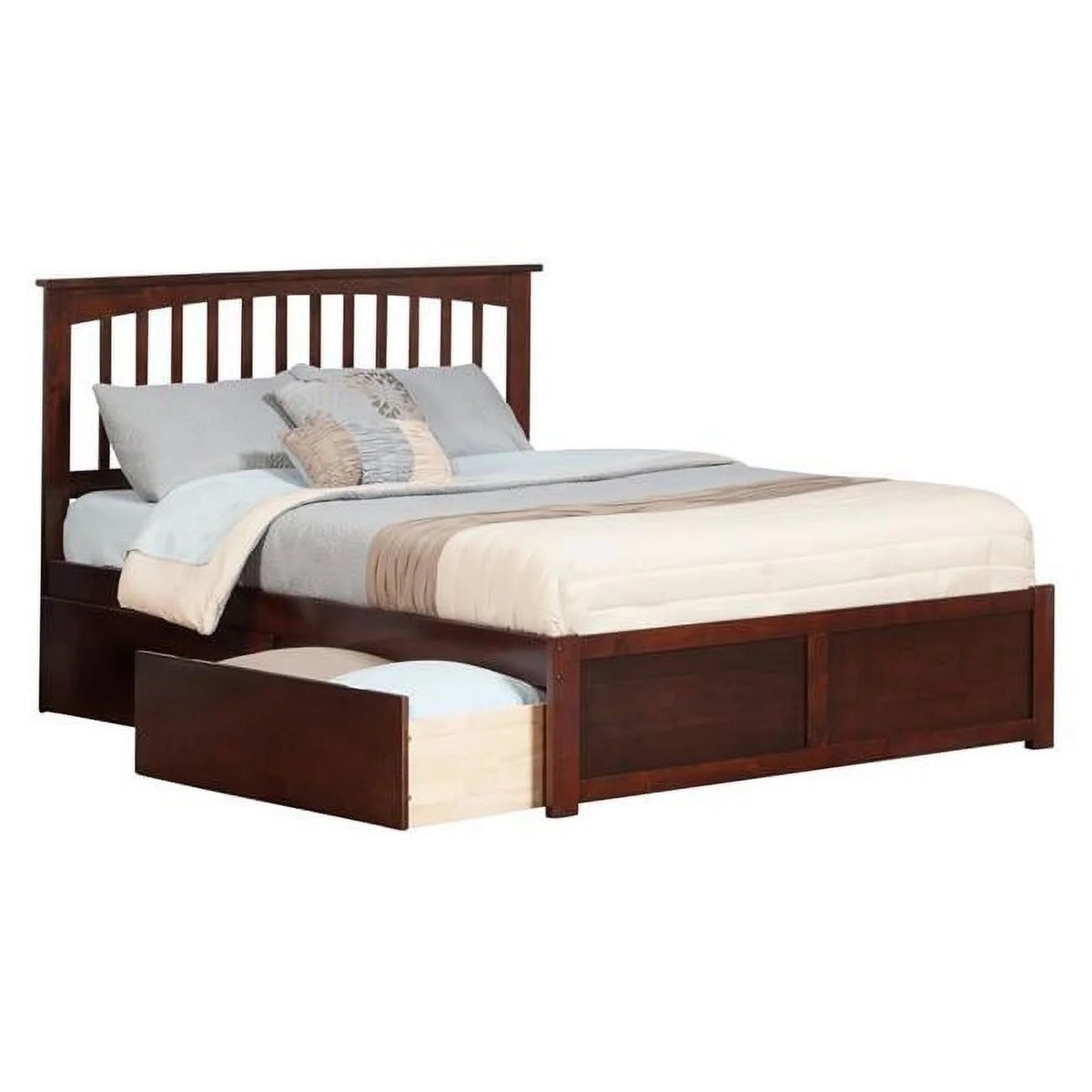 Espresso Twin Size Bed with Footboard X368