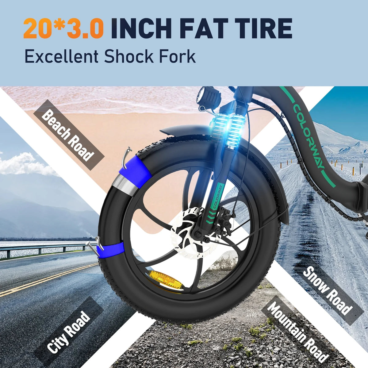 500W Fat Tire Electric Bike 11.2Ah 36V T9143