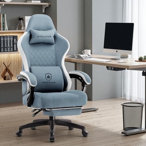Black Ergonomic Gaming Chair with Footrest Q86283