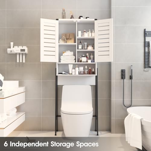 White 2-Door Over Toilet Storage Cabinet U308295