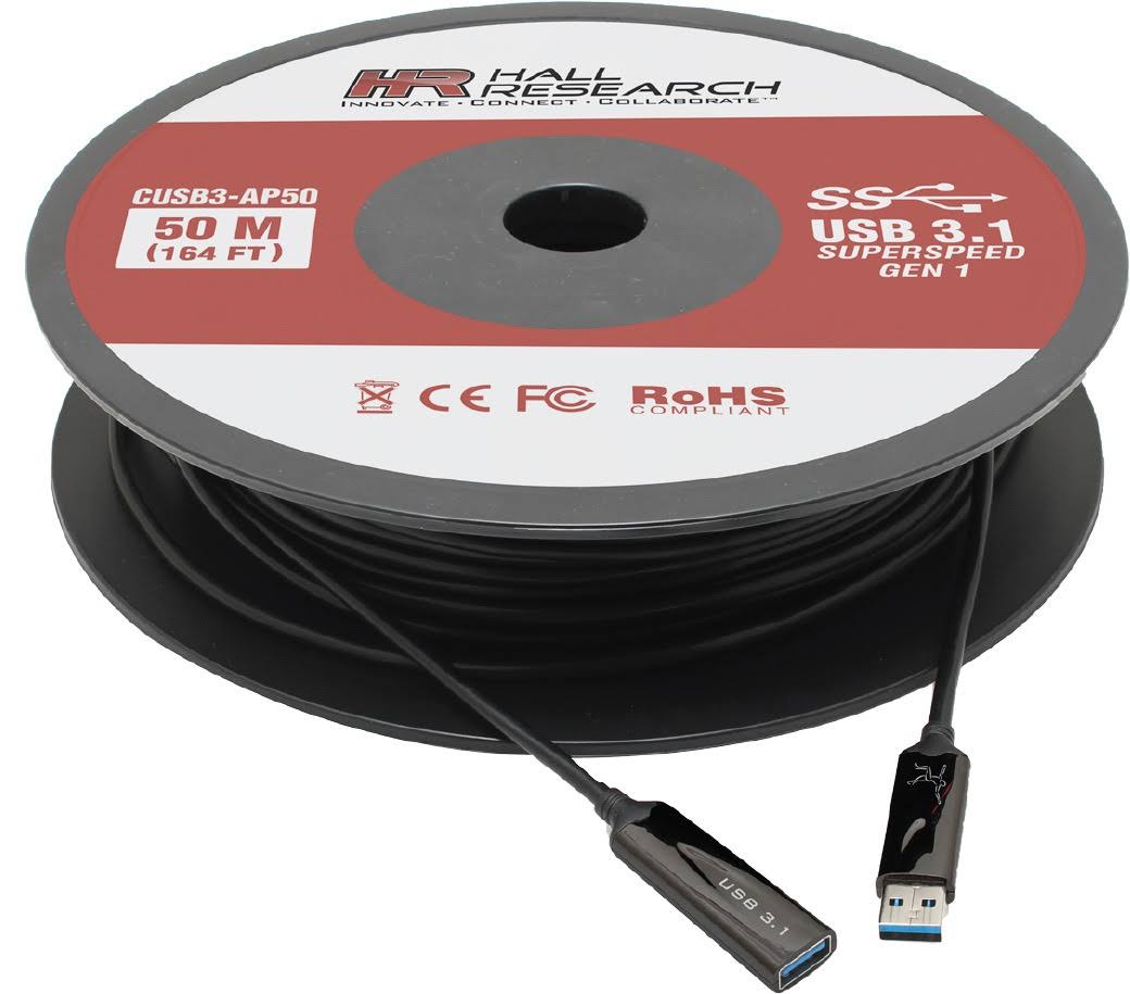 50m USB 3.0 Active Optical Plenum Cable S239