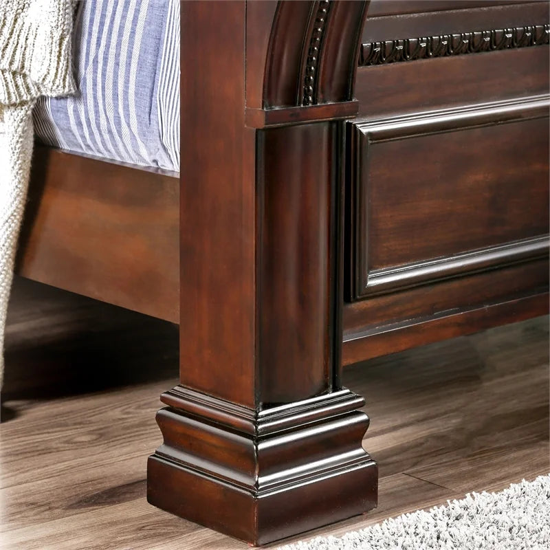 King Panel Wood Bed D9222