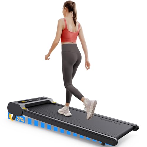 Manual Incline Under Desk Treadmill with Remote Control, LED Display E257